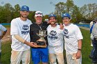 Baseball vs Babson  Wheaton College Baseball players celebrate their victory over Babson to win the NEWMAC Championship for the third year in a row. - (Photo by Keith Nordstrom) : Wheaton, baseball, NEWMAC